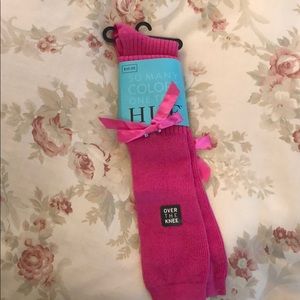 Hue over the knee pink socks